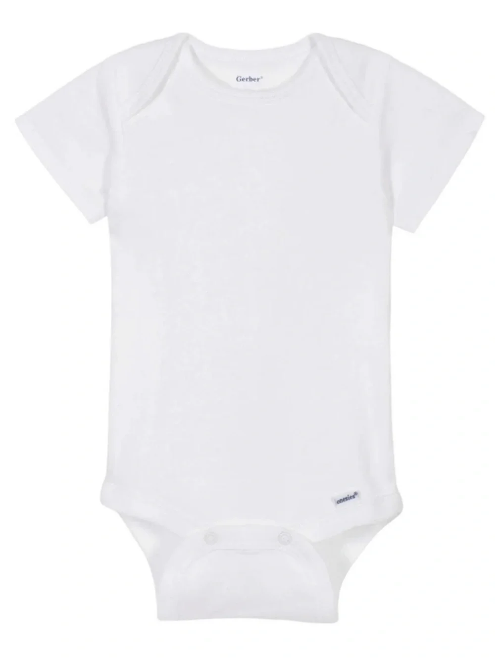 2 Pack of Gerber White Short Sleeve Onesies® Bodysuits